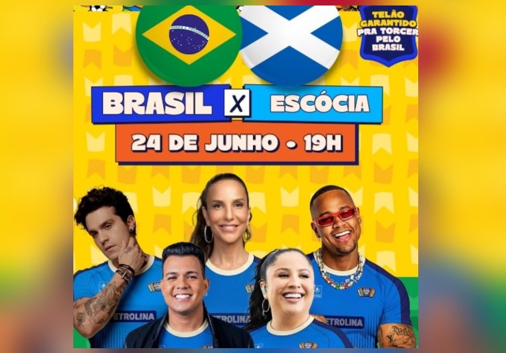 São João de Petrolina terá telões para público assistir jogos da seleção na Copa do Mundo